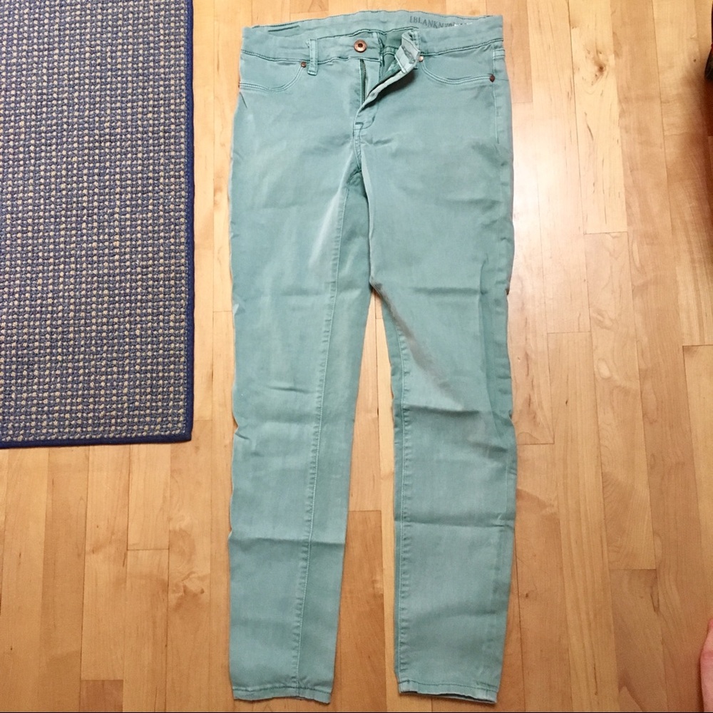 Blank NYC Mint Green-Blue Skinny Jeans